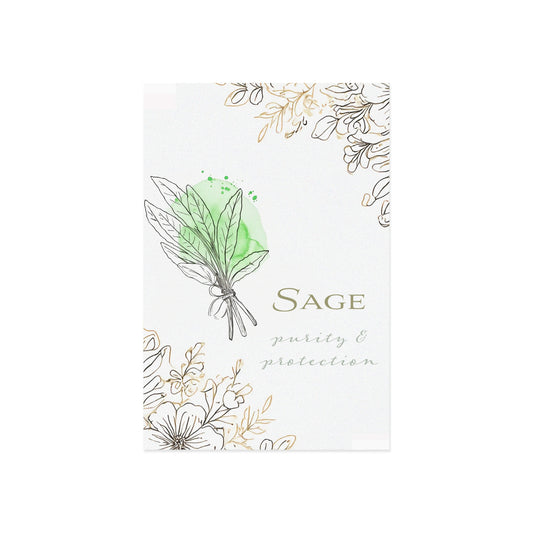 Botanical Sage Journal Postcard - Purity and Protection