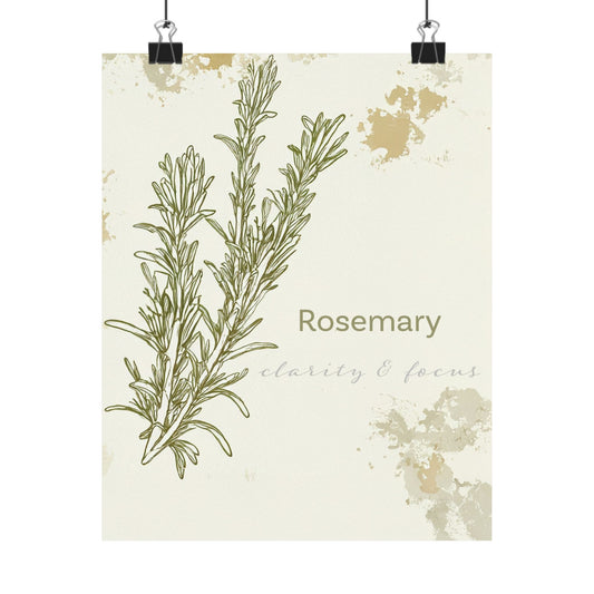 Botanical Kitchen Rosemary Wall Art Sign Rustic Country Farmhouse - Herb Wall Decor for Kitchen