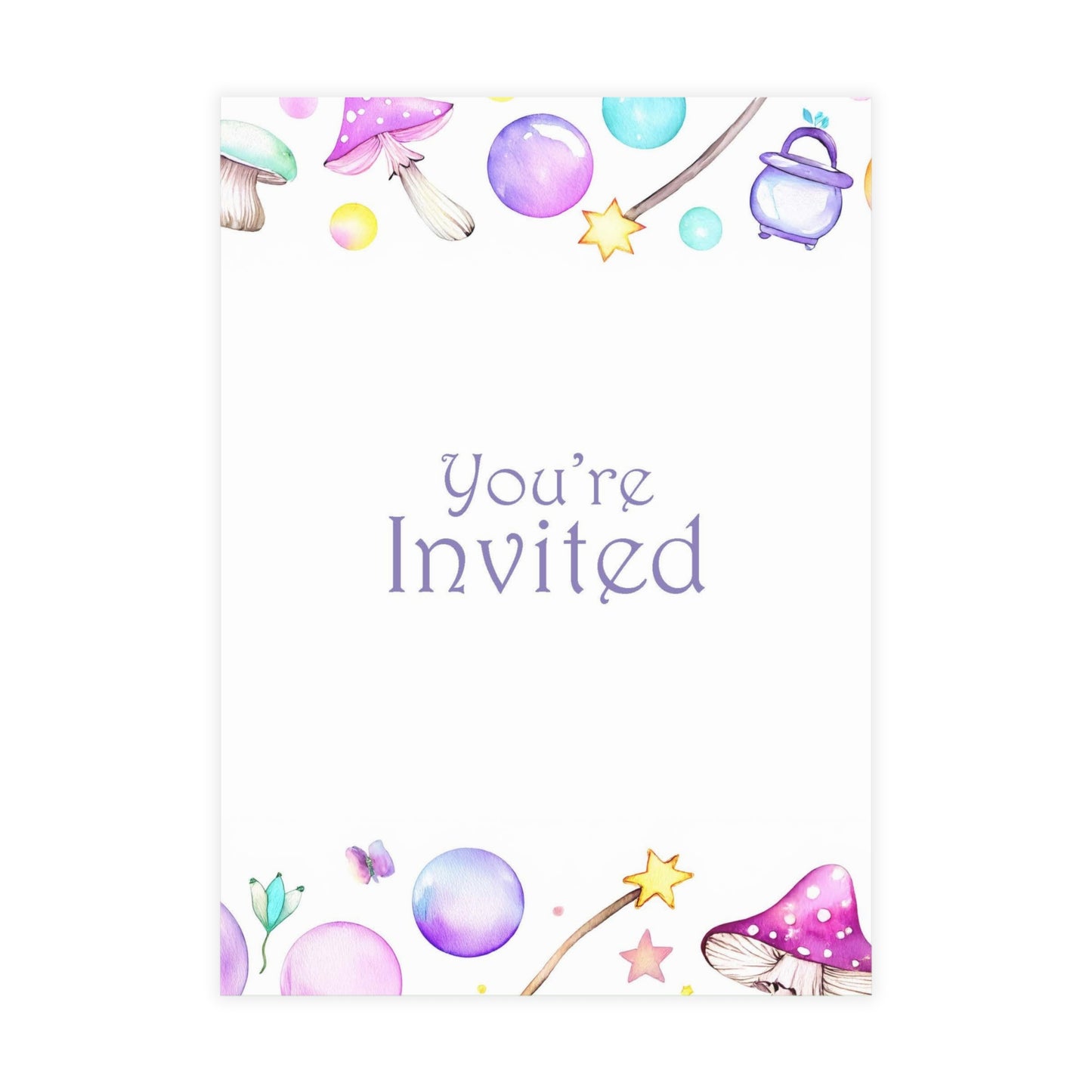 Postcard Bundles (envelopes included) - Fairy Themed Party Invitations