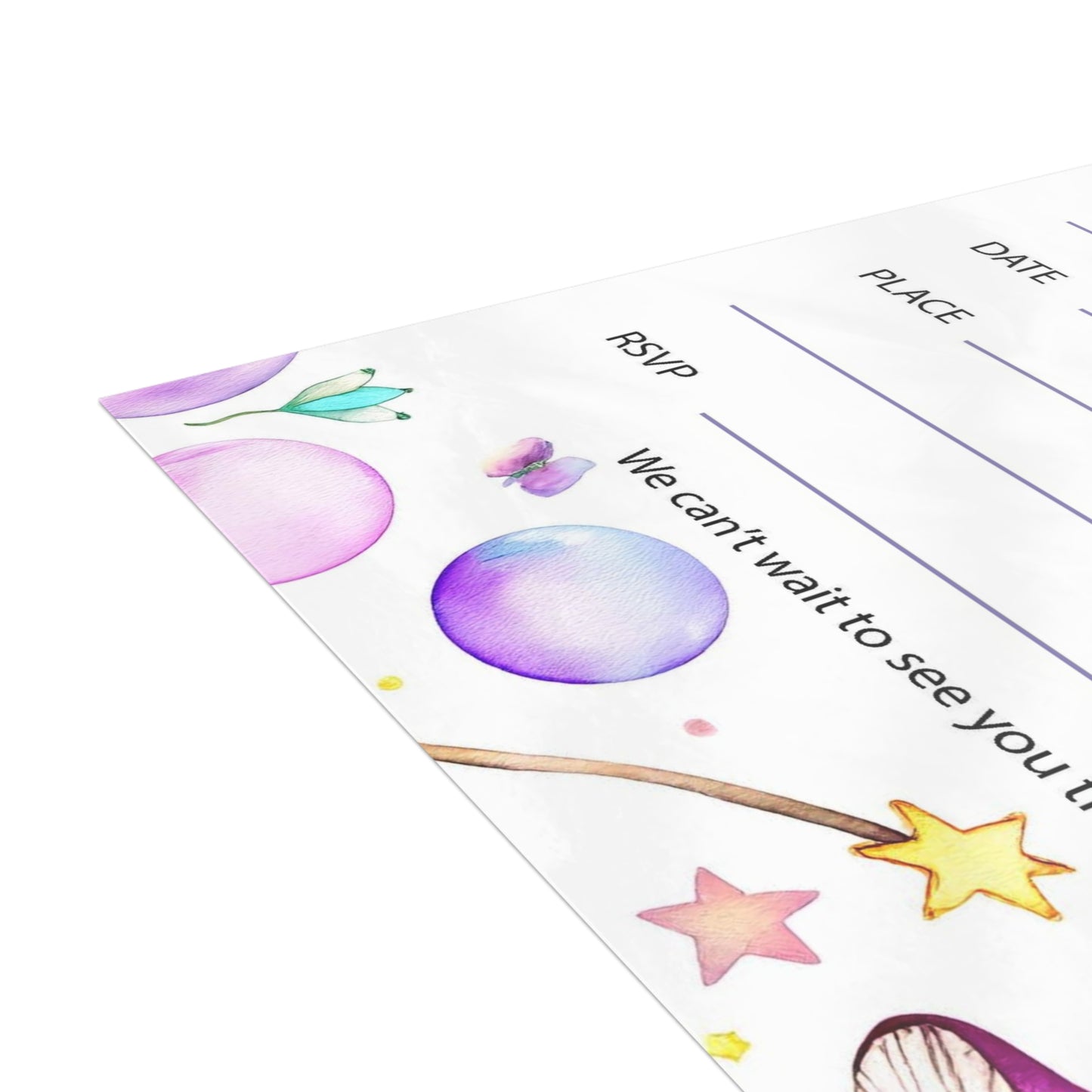 Postcard Bundles (envelopes included) - Fairy Themed Party Invitations