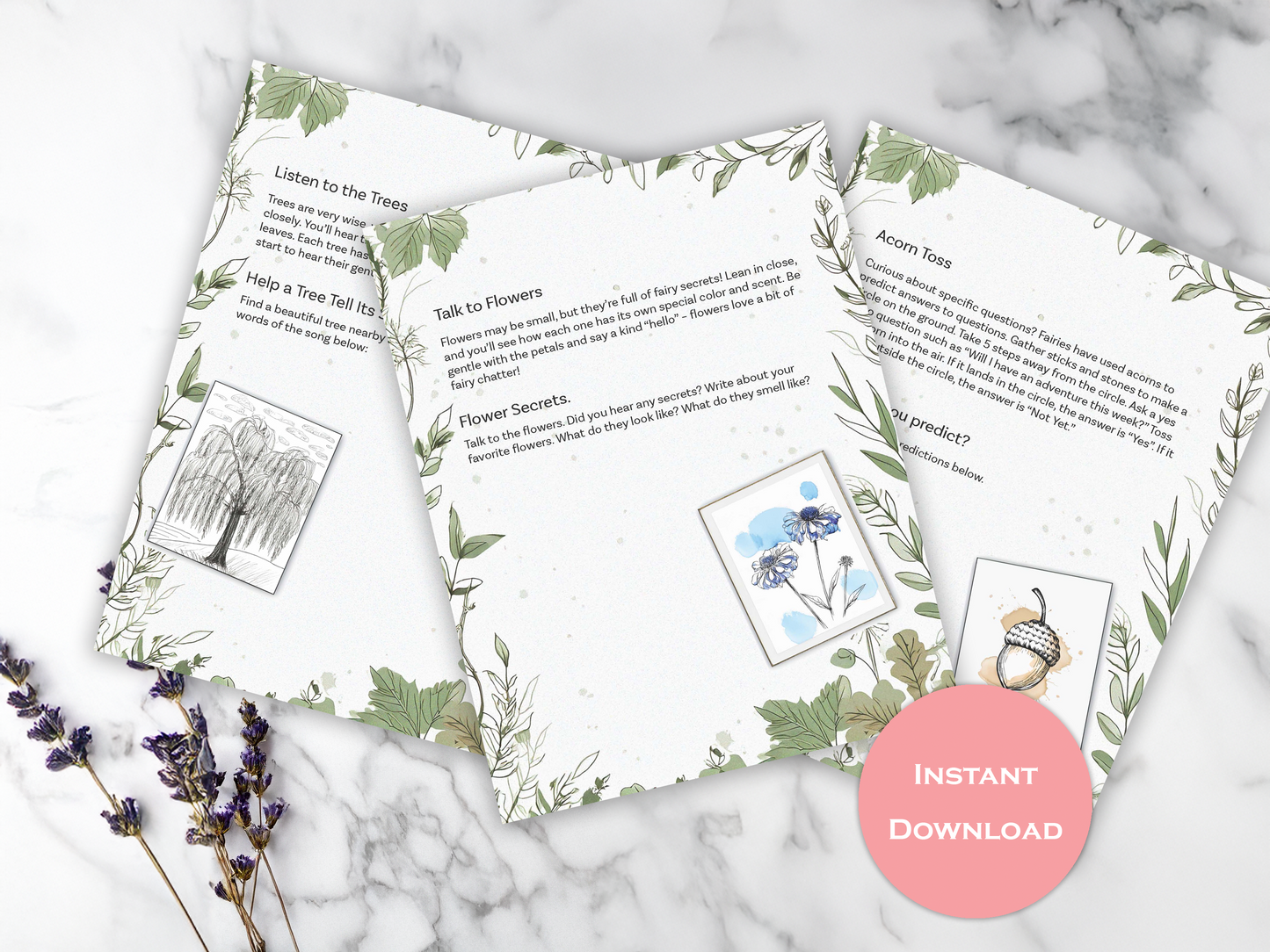 Fairy Nature Guide for Kids – Digital Download with 5 Outdoor Activities and Journal Prompts | Nature Exploration & Adventure Pack