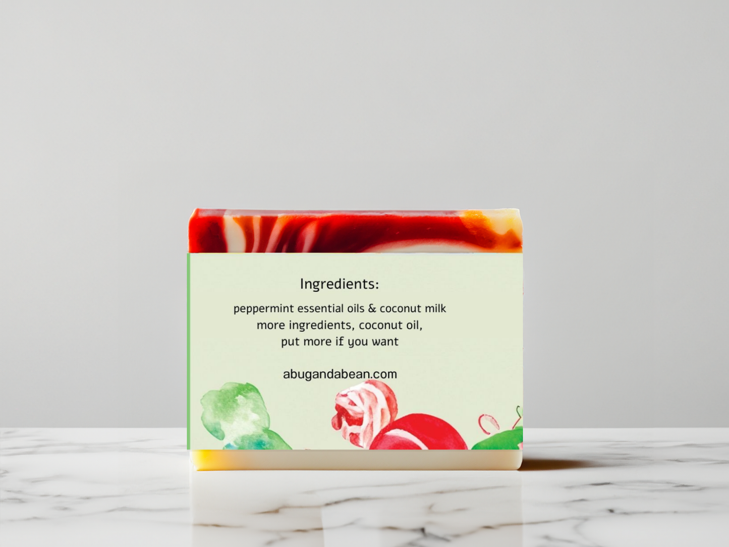 Soap Labels - Holiday Candy Themed Labels. Editable Soap Template. Printable Custom Wrap Around Label. Personalize Canva