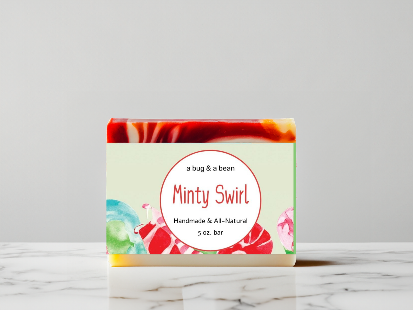 Soap Labels - Holiday Candy Themed Labels. Editable Soap Template. Printable Custom Wrap Around Label. Personalize Canva